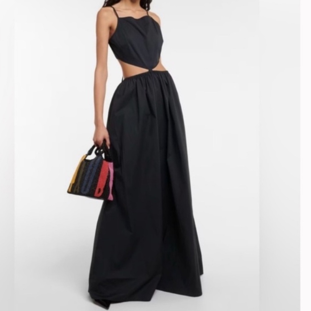STAUD Black Strappy Dress